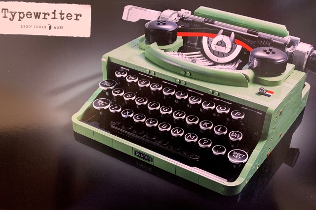 lego typewriter title